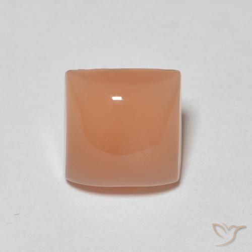 1.63ct Natural Medium Orange Moonstone, Square, Translucent