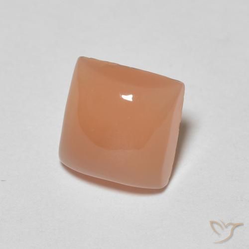 1.63 ct Orange Moonstone Stone, Natural Moonstone in Square Cabochon Shape for Sale