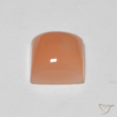 Moonstone Gemstone in 6.7 x 6.7 mm Size for Sale, Moonstone Stone in Medium Orange Color
