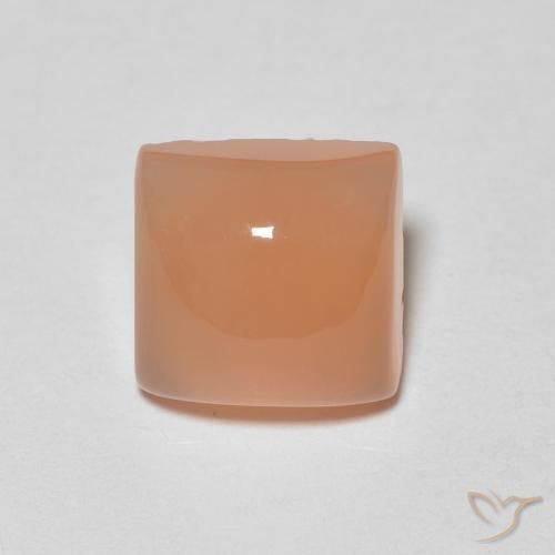 1.86ct Natural Medium Orange Moonstone, Square, Translucent