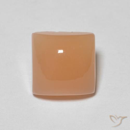 2.09ct Natural Cantaloupe Orange Moonstone, Square, Translucent