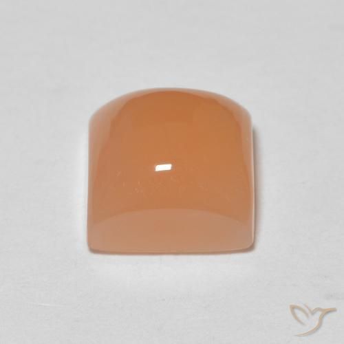 Moonstone Gemstone in 7 x 7 mm (calibrated) Size for Sale, Moonstone Stone in Cantaloupe Orange Color