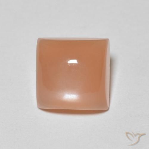 1.98ct Natural Cantaloupe Orange Moonstone, Square, Translucent