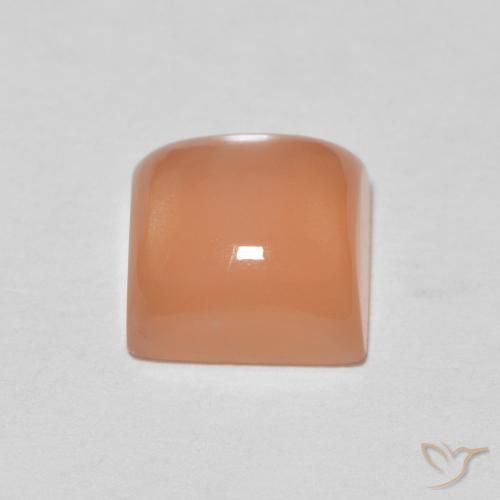 Moonstone Gemstone in 7 x 7 mm (calibrated) Size for Sale, Moonstone Stone in Cantaloupe Orange Color