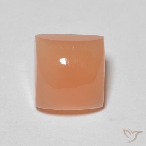 2.22ct Natural Peach Orange Moonstone, Square, Translucent