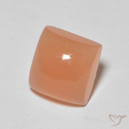 2.22 ct Orange Moonstone Stone, Natural Moonstone in Square Cabochon Shape for Sale