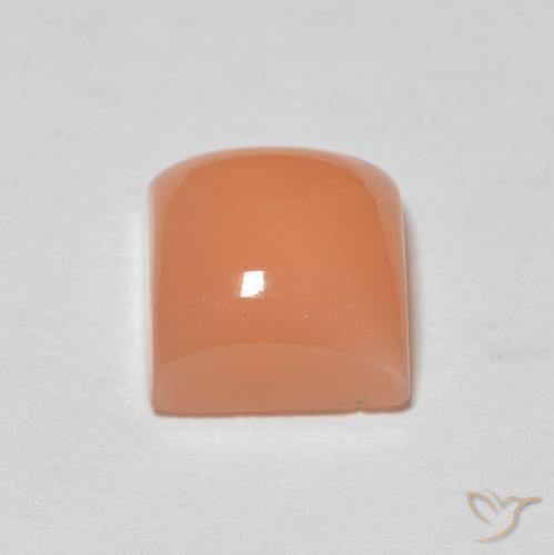 Moonstone Gemstone in 7 x 7 mm (calibrated) Size for Sale, Moonstone Stone in Peach Orange Color