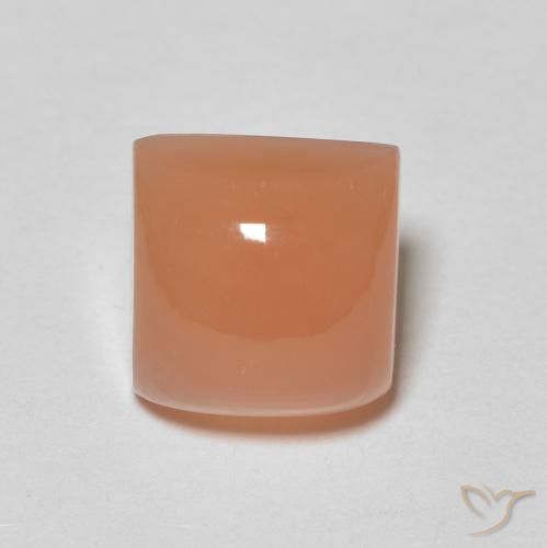 2.35ct Natural Light Reddish Orange Moonstone, Square, Translucent