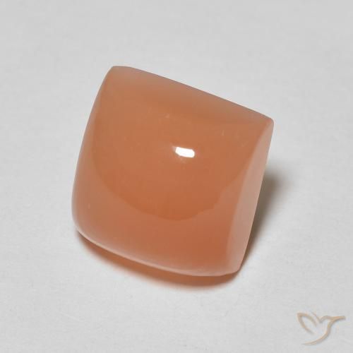 2.35 ct Orange Moonstone Stone, Natural Moonstone in Square Cabochon Shape for Sale