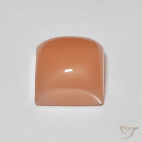 Moonstone Gemstone in 7 x 7 mm (calibrated) Size for Sale, Moonstone Stone in Light Reddish Orange Color