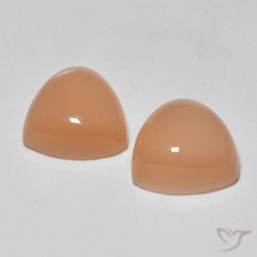 Moonstone Gemstones in 8 x 8 mm (calibrated) Size for Sale, Moonstone Stones in Medium Dark-Orange Color