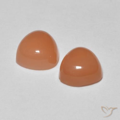 Moonstone Gemstones in 6 x 6 mm (calibrated) Size for Sale, Moonstone Stones in Light Orange Color