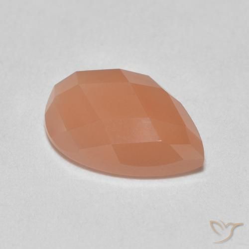 1.06 ct Orange Moonstone Stone, Natural Moonstone in Pear Rose-Cut Shape for Sale