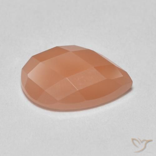 Moonstone Gemstone in 9 x 6 mm (calibrated) Size for Sale, Moonstone Stone in Cantaloupe Orange Color