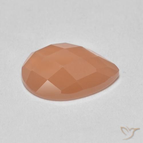 Moonstone Gemstone in 9 x 6 mm (calibrated) Size for Sale, Moonstone Stone in Cantaloupe Orange Color