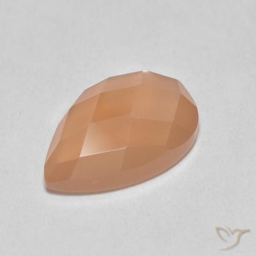 1.07 ct Orange Moonstone Stone, Natural Moonstone in Pear Rose-Cut Shape for Sale