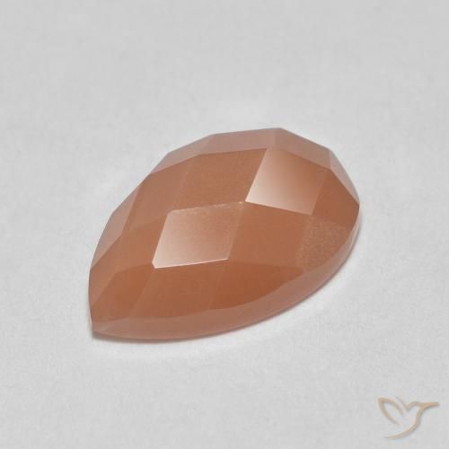 1.11ct Natural Peach Orange Moonstone, Pear Shape, Translucent