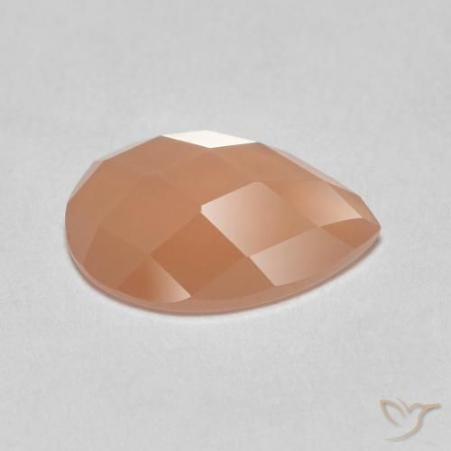 Moonstone Gemstone in 9 x 6 mm (calibrated) Size for Sale, Moonstone Stone in Cantaloupe Orange Color