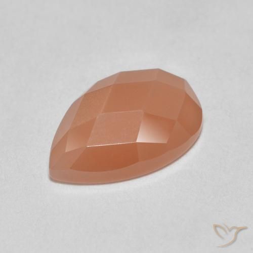 1.06 ct Orange Moonstone Stone, Natural Moonstone in Pear Rose-Cut Shape for Sale