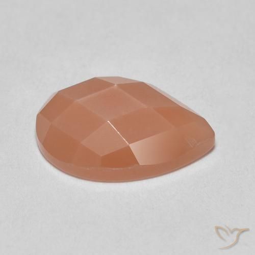 Moonstone Gemstone in 9 x 6 mm (calibrated) Size for Sale, Moonstone Stone in Cantaloupe Orange Color