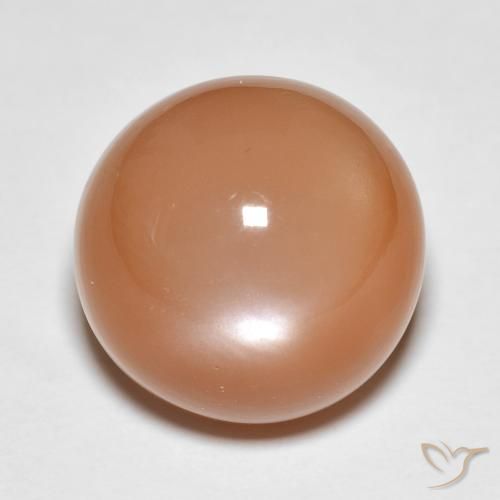 13.61 ct Orange Moonstone, 14.1 mm Round Cut From India, Photo A