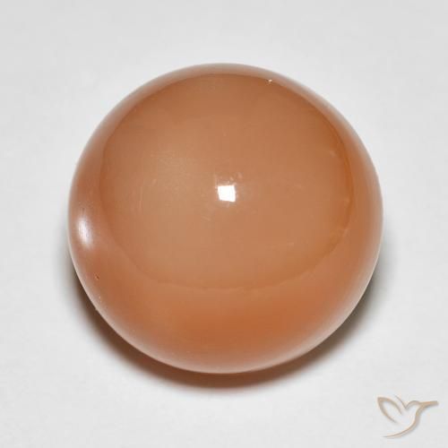 13.61 ct Orange Moonstone Stone, Natural Moonstone in Round Cabochon Shape for Sale