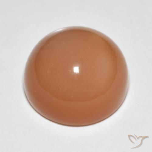 Moonstone Gemstone in 14 mm (calibrated) Size for Sale, Moonstone Stone in Cantaloupe Orange Color