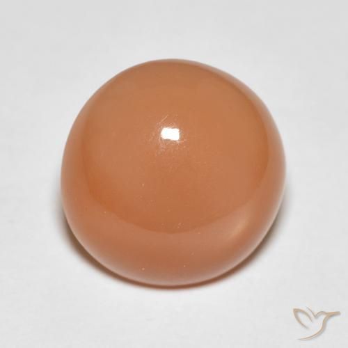 3.87ct Natural Medium Orange Moonstone, Round, Translucent