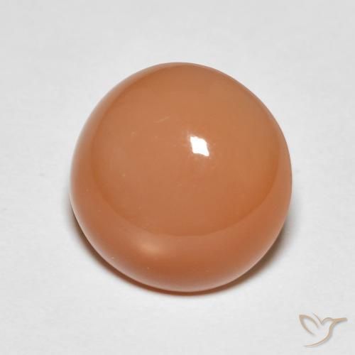 3.87 ct Orange Moonstone Stone, Natural Moonstone in Round Cabochon Shape for Sale