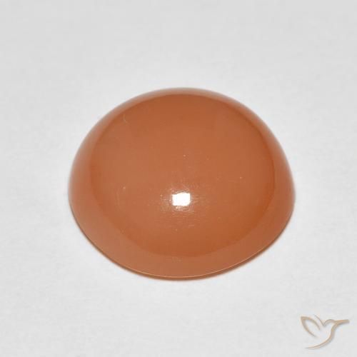 Moonstone Gemstone in 11 mm (calibrated) Size for Sale, Moonstone Stone in Medium Orange Color