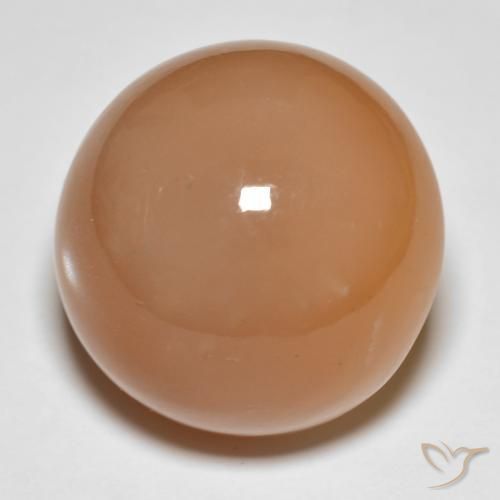 31.92 ct Orange Moonstone Stone, Natural Moonstone in Round Cabochon Shape for Sale
