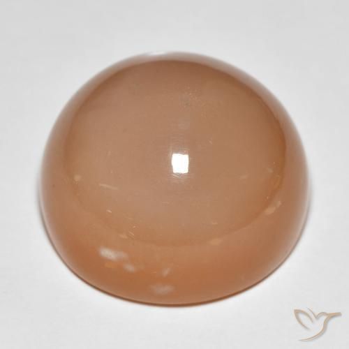Moonstone Gemstone in 19 mm (calibrated) Size for Sale, Moonstone Stone in Cantaloupe Orange Color