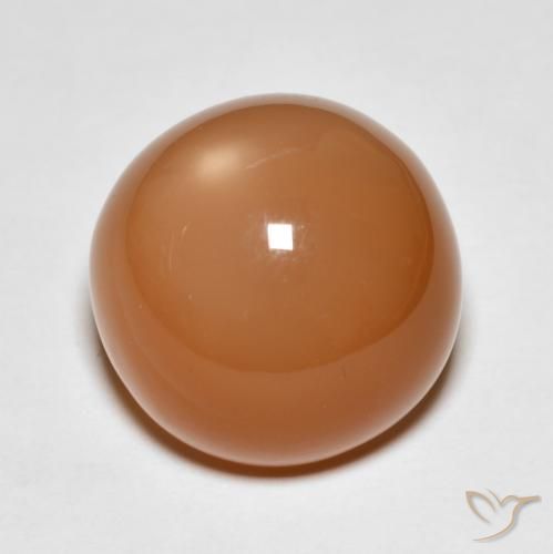 11.93 ct Orange Moonstone Stone, Natural Moonstone in Round Cabochon Shape for Sale