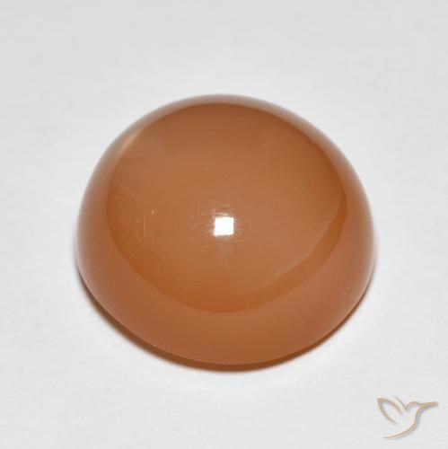 Moonstone Gemstone in 14 mm (calibrated) Size for Sale, Moonstone Stone in Medium Orange Color