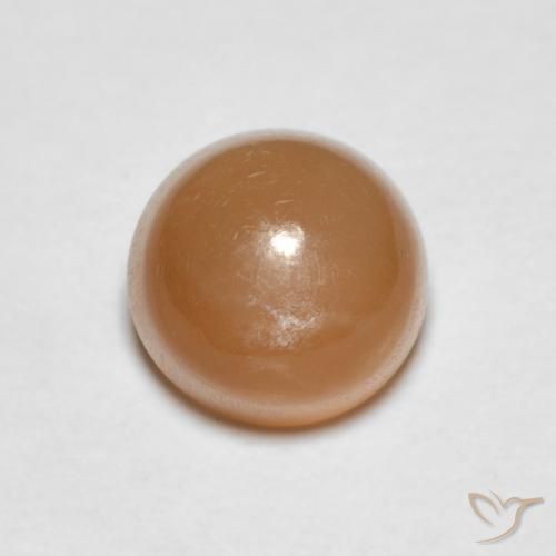 1.19ct Natural Cantaloupe Orange Moonstone, Round, Translucent