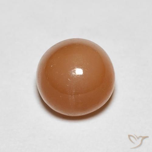1.06ct Natural Peach Orange Moonstone, Round, Translucent