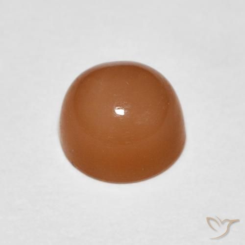 Moonstone Gemstone in 6 mm (calibrated) Size for Sale, Moonstone Stone in Peach Orange Color