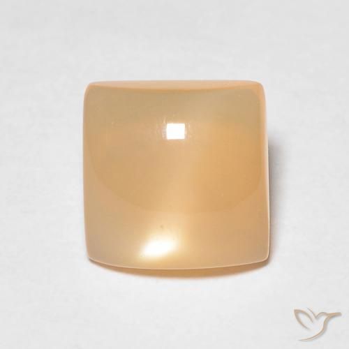 1.03ct Natural Cantaloupe Orange Moonstone, Square, Translucent