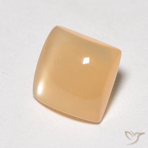 1.03 ct Orange Moonstone Stone, Natural Moonstone in Square Cabochon Shape for Sale