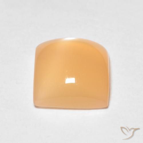 Moonstone Gemstone in 6 x 6 mm (calibrated) Size for Sale, Moonstone Stone in Cantaloupe Orange Color