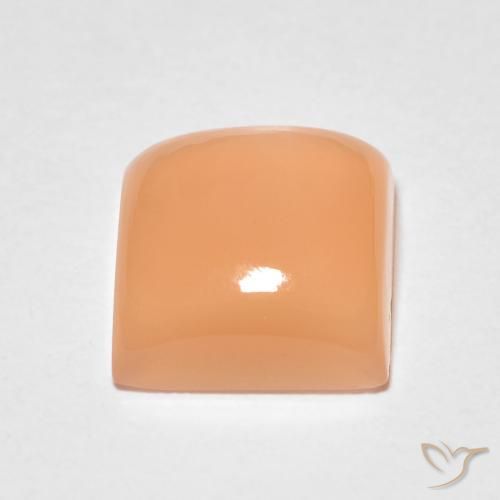 Moonstone Gemstone in 7 x 7 mm (calibrated) Size for Sale, Moonstone Stone in Peach Orange Color