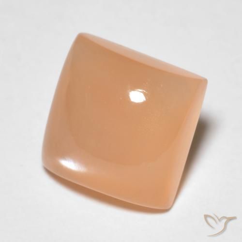 2.07 ct Orange Moonstone Stone, Natural Moonstone in Square Cabochon Shape for Sale