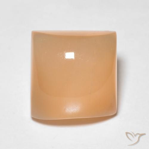 2.20ct Natural Medium Light-Orange Moonstone, Square, Translucent