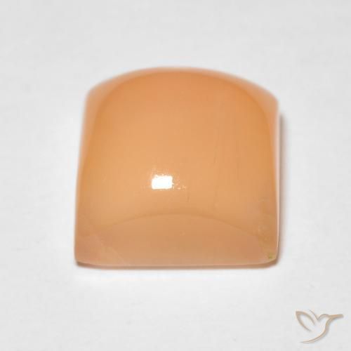 Moonstone Gemstone in 7 x 7 mm (calibrated) Size for Sale, Moonstone Stone in Medium Light-Orange Color