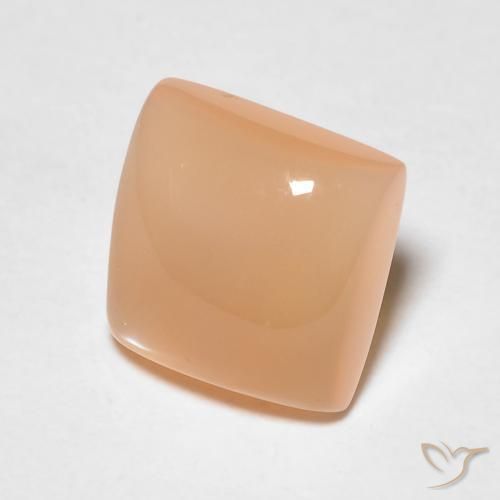 1.63 ct Orange Moonstone Stone, Natural Moonstone in Square Cabochon Shape for Sale