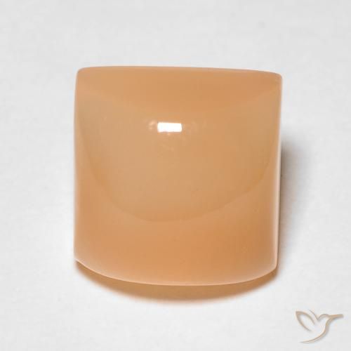 2.58ct Natural Medium Light-Orange Moonstone, Square, Translucent