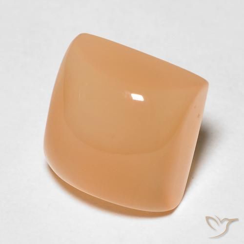 2.58 ct Orange Moonstone Stone, Natural Moonstone in Square Cabochon Shape for Sale