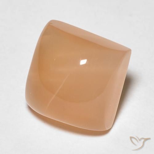 2.56 ct Orange Moonstone Stone, Natural Moonstone in Square Cabochon Shape for Sale
