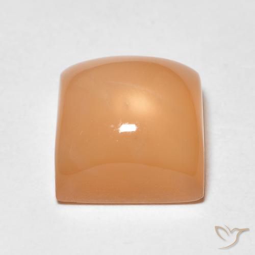 Moonstone Gemstone in 7 x 7 mm (calibrated) Size for Sale, Moonstone Stone in Cantaloupe Orange Color