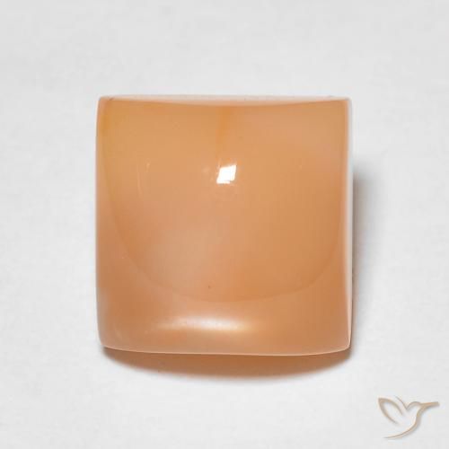 2.28ct Natural Peach Orange Moonstone, Square, Translucent